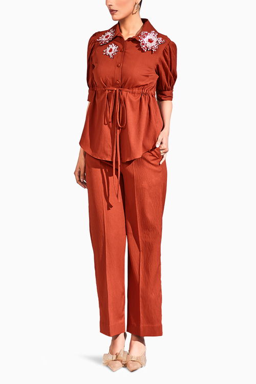 Rust Drawstring Everyday Co-ord Set
