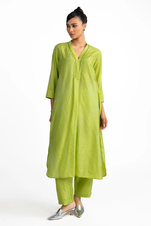 Lime Green Maze Co-ord Set