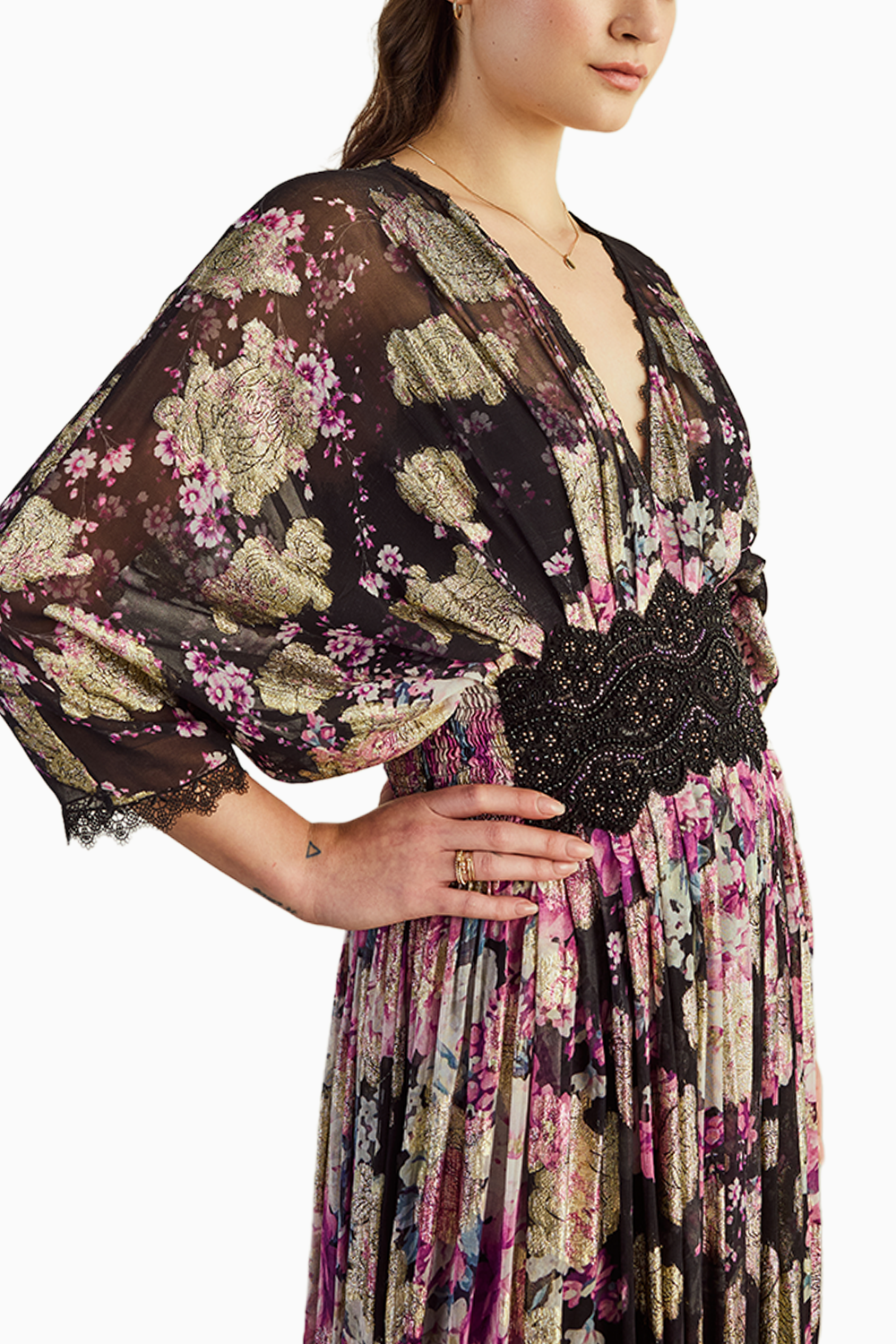 Black Printed Kaftan