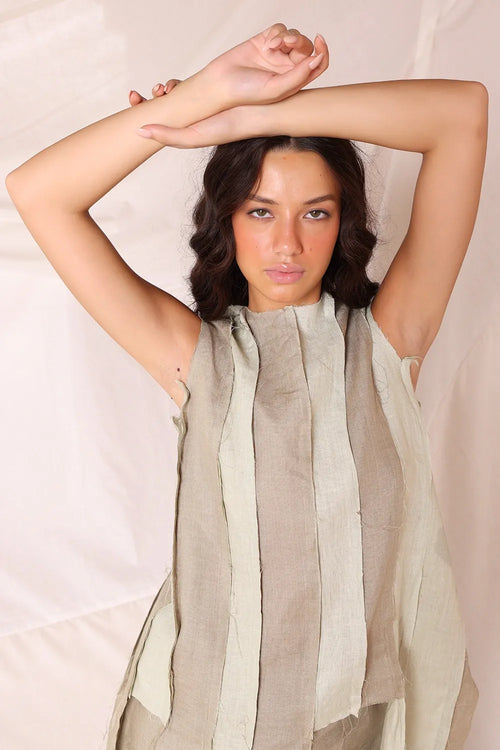 Brick Sage Green with Mint Green Block Top