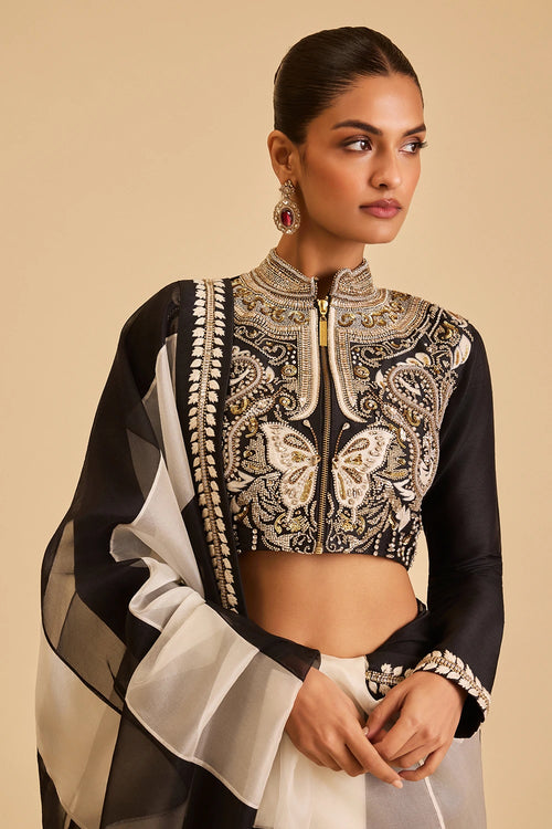 Miraas Butterfly Yoke Saree