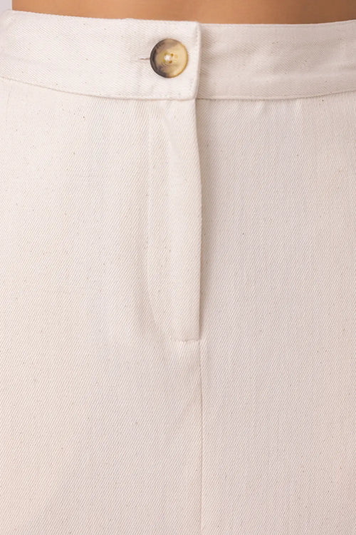 Roxanne Off White Handwoven Denim Skirt