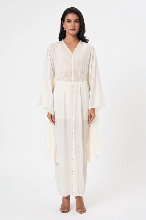 Pearl Embellished Kaftan Dress