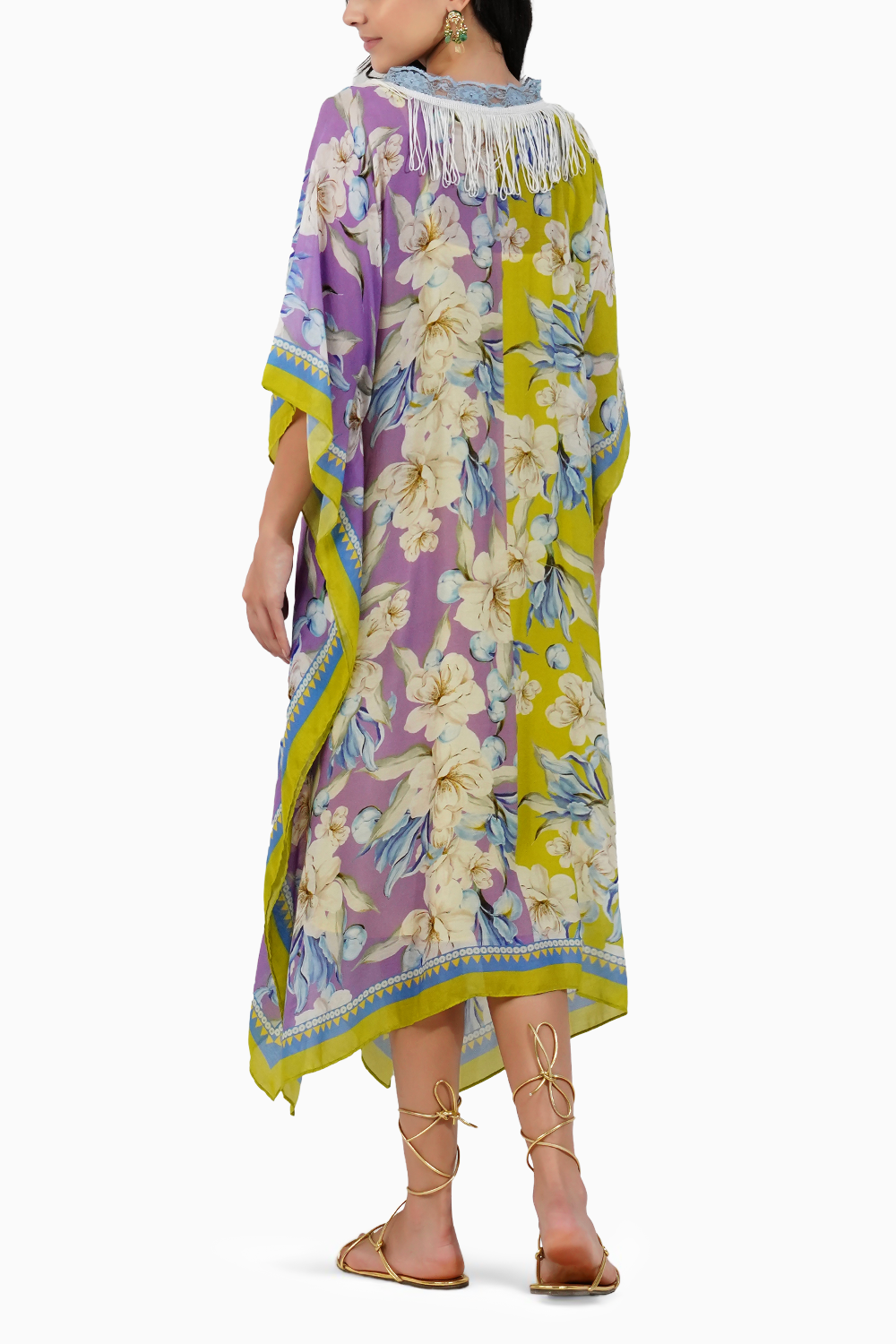 Dual Tone Vintage Floral Kaftan