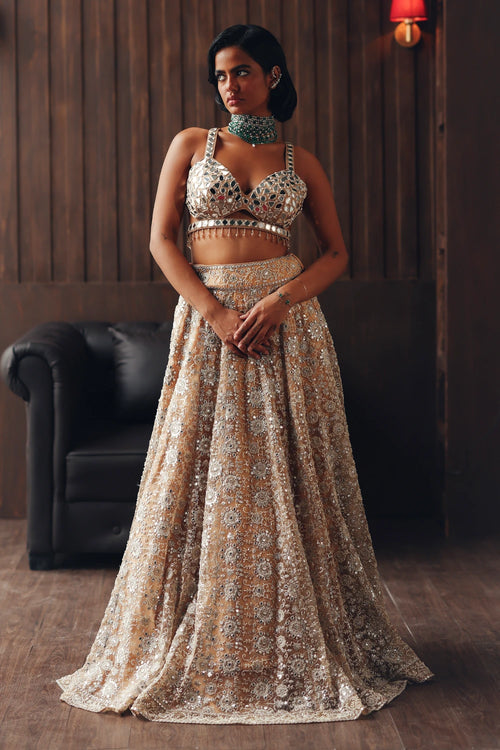 Golden Mirage Lehenga Set
