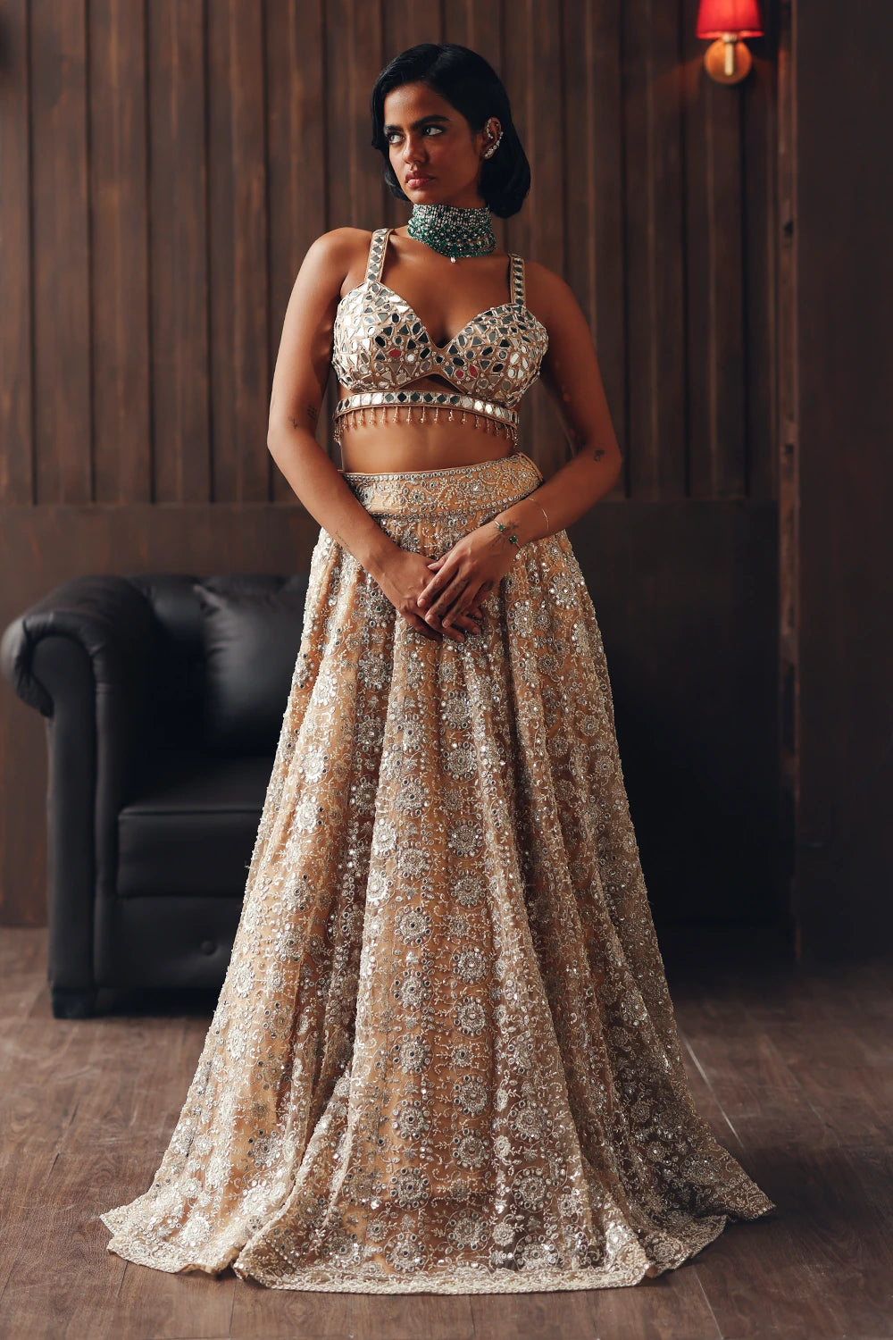 Golden Mirage Lehenga Set