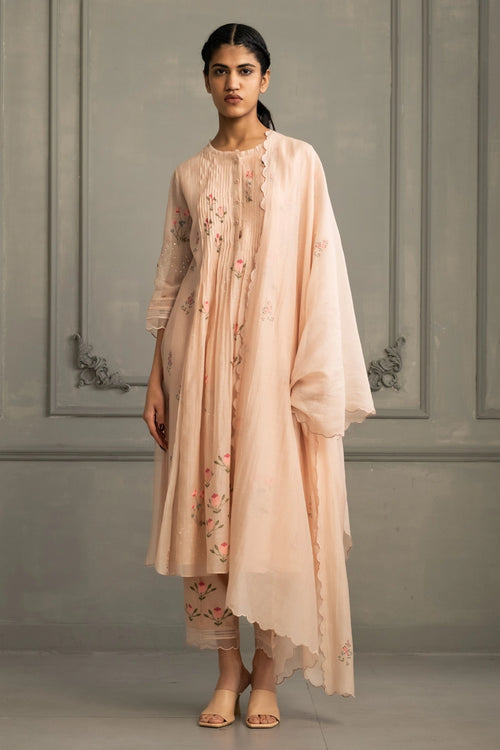 Old Rose  Pleated Tunic Set