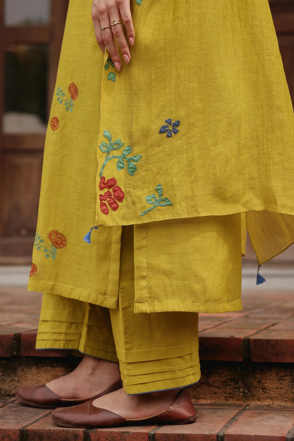 Citrine  Bloom Embroidered Kurta Set