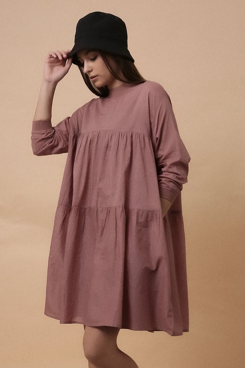 Blush Mul Rib Vena Dress