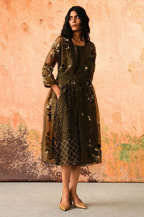 Olive Mist Jacket Dress Set
