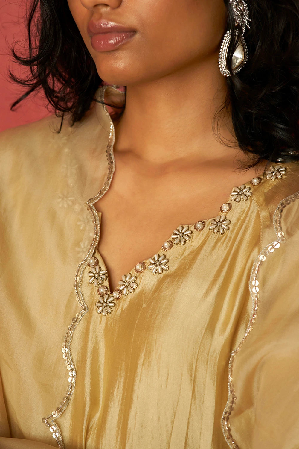 Kanari Topaz Silk Kurta
