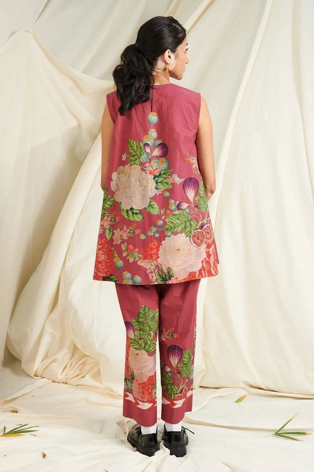 Poppy Bloom Smocking Sleeveless Co-ord Set