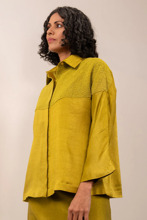 Lime Green Half Drop Shirt