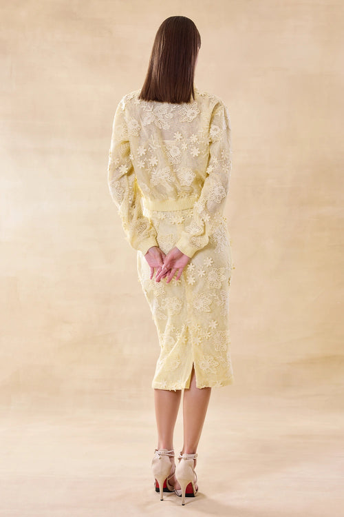 Sunlit Lace Jacket and Skirt Set