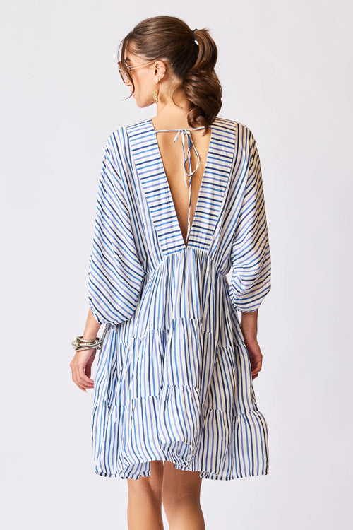 Seaside Bloom Stripe Dress