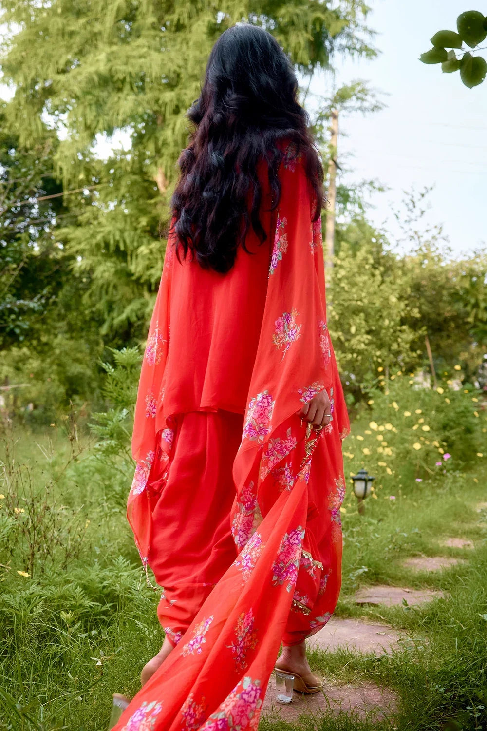 Dilruba Coral Kurta Set