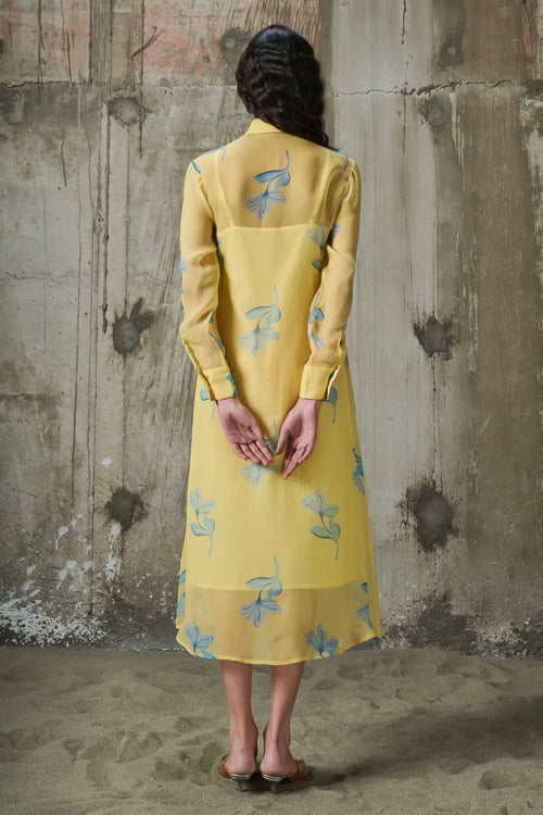 Sunlit Bloom Asymmetrical Dress