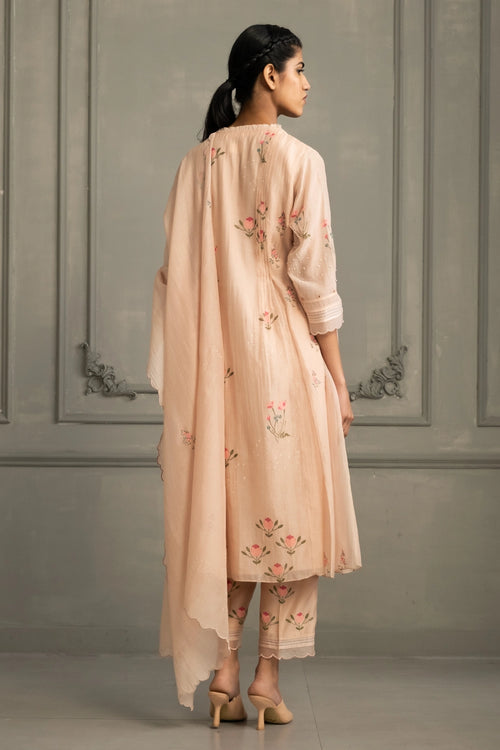 Old Rose  Pleated Tunic Set