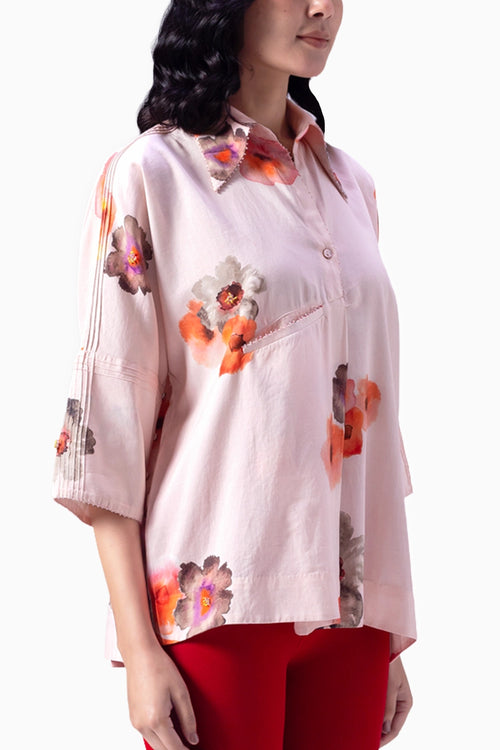 Yugen Pink Ella Print Top