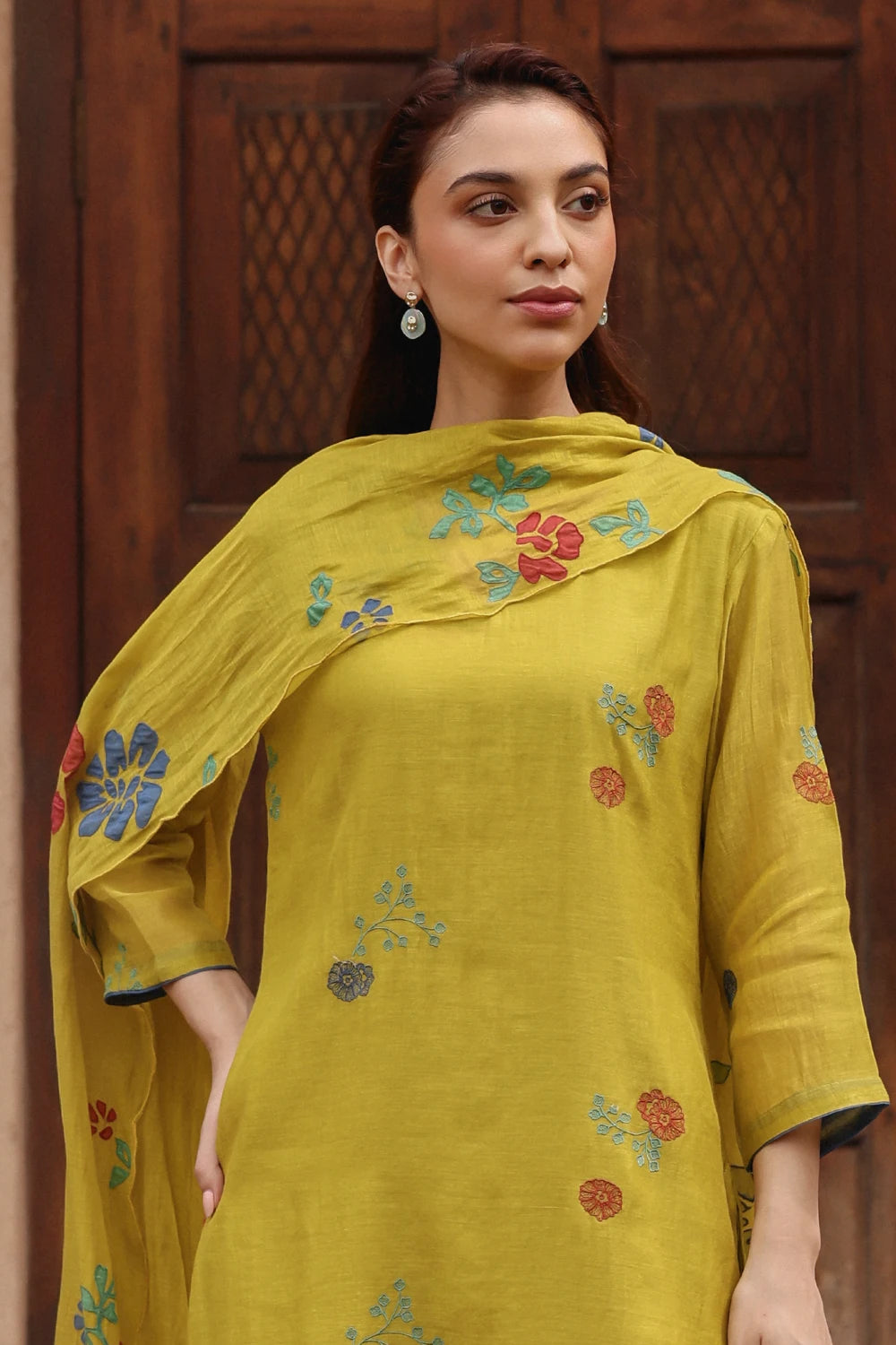 Citrine  Bloom Embroidered Kurta Set