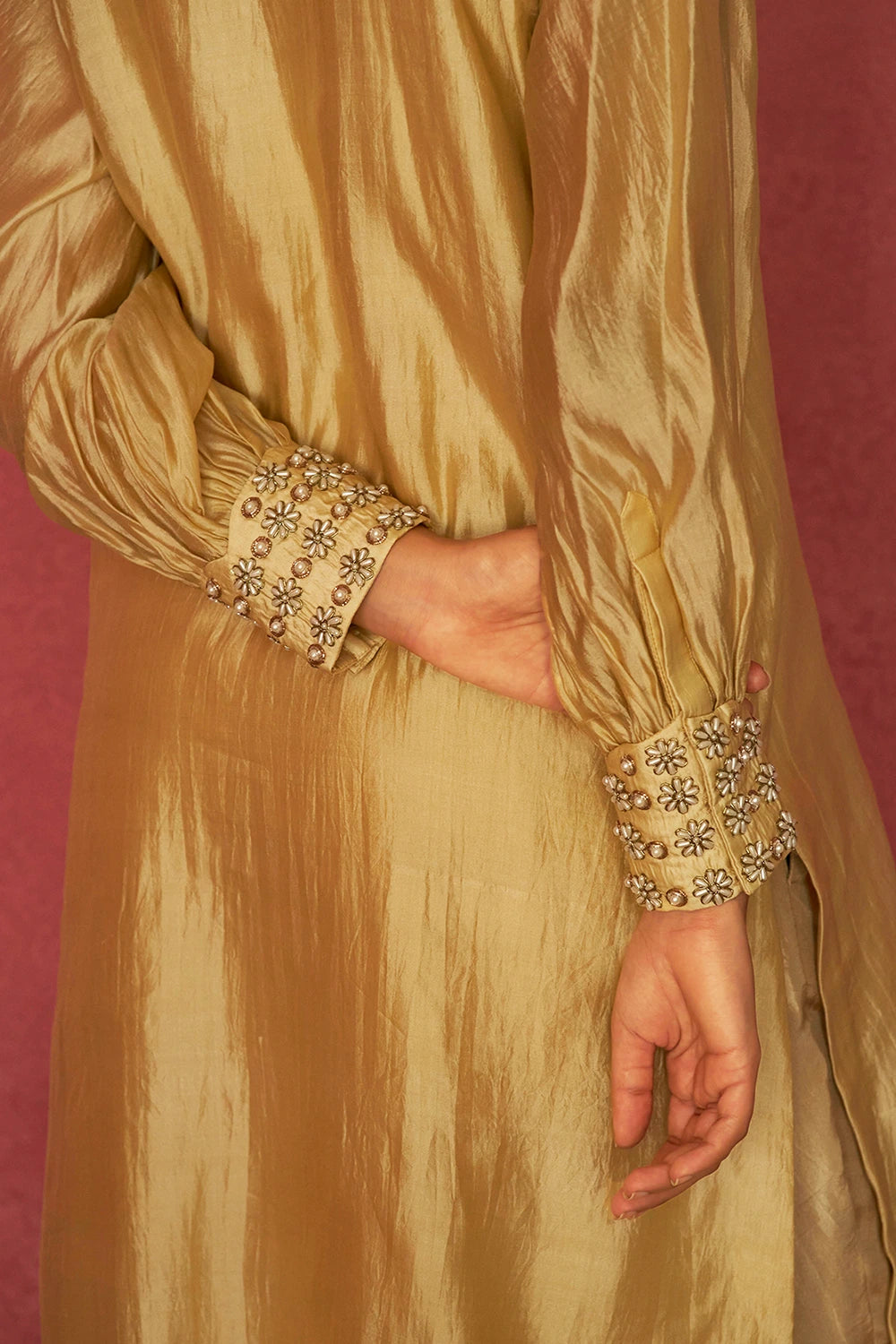 Kanari Topaz Silk Kurta