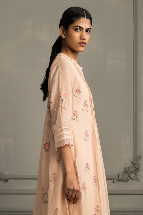 Old Rose  Pleated Tunic Set