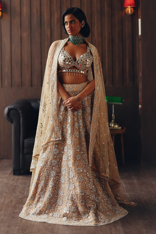 Golden Mirage Lehenga Set