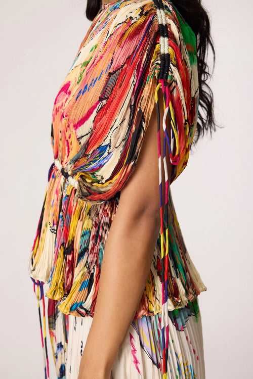 Multi Monica Blouse With Multi Zora Skirt