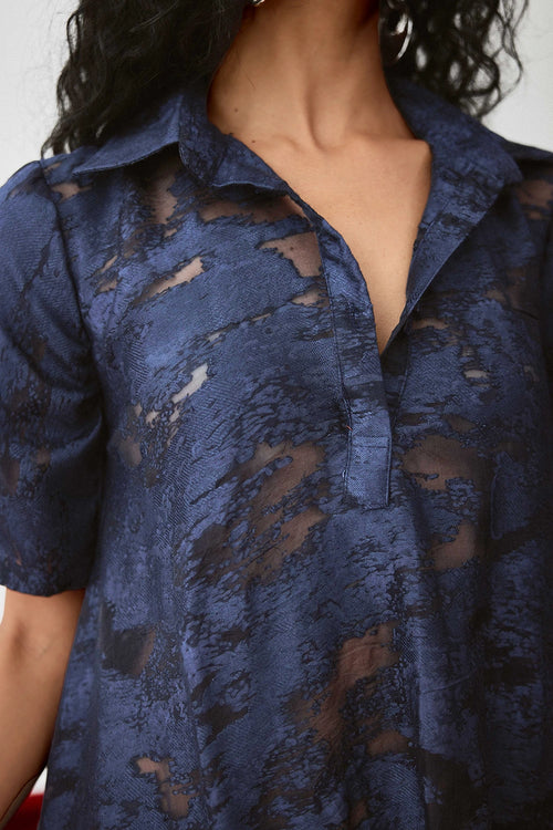 Navy Blue Loom Dress