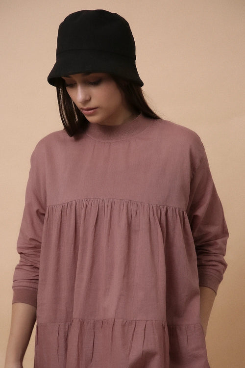 Blush Mul Rib Vena Dress