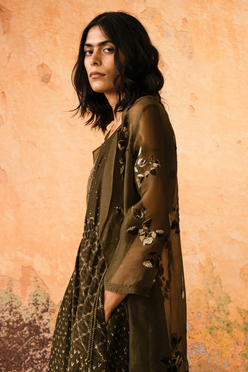 Olive Mist Jacket Dress Set