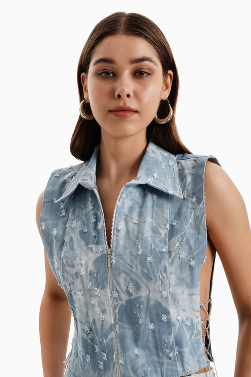 Blue Denim Rugged Bib and Pants Set