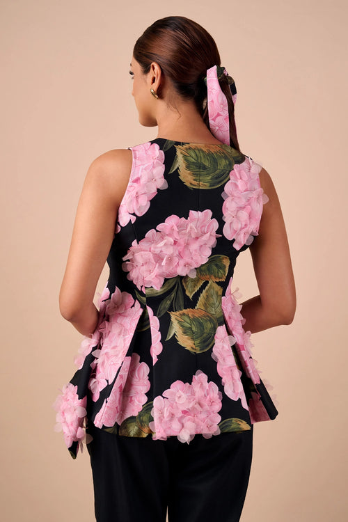 Hydrangea Peplum Top