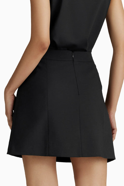 Black Suiting Mini Skirt