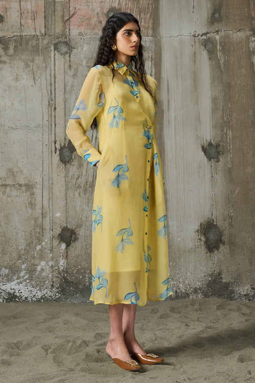 Sunlit Bloom Asymmetrical Dress