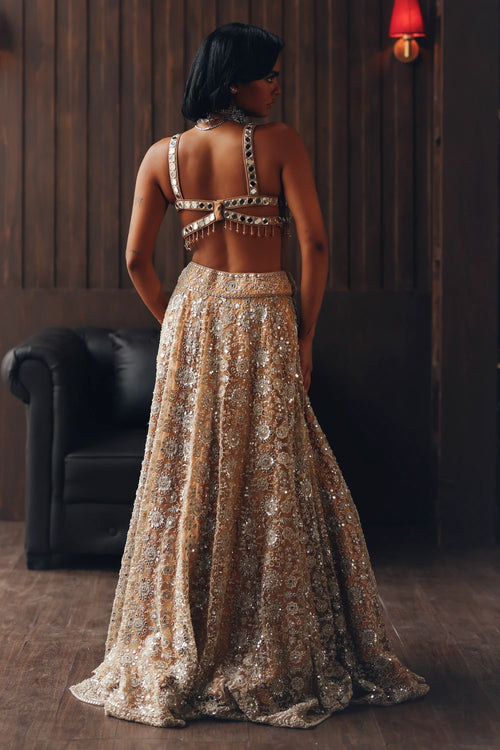 Golden Mirage Lehenga Set