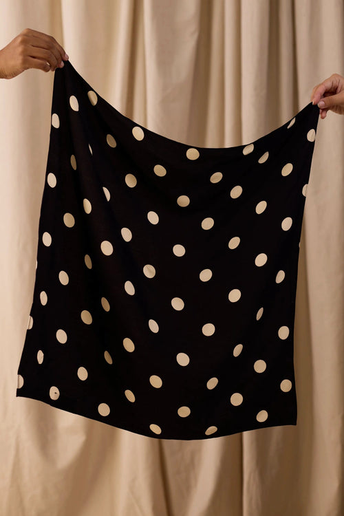 Black Polka Dot Scarf