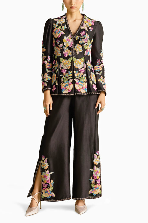 Ivory Floral Mesh Co-ord Set
