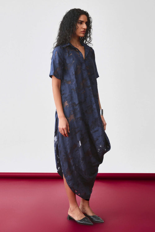 Navy Blue Loom Dress