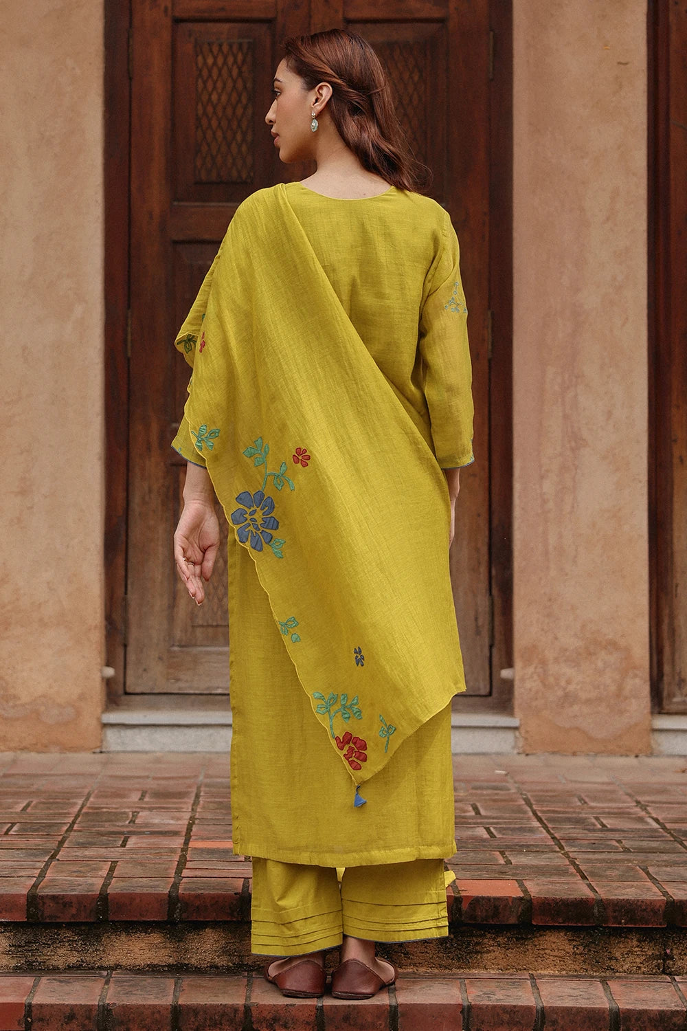 Citrine  Bloom Embroidered Kurta Set