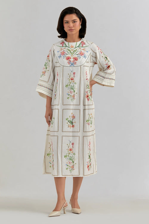 Bouquet Pleated Dress