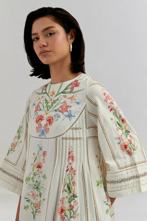 Bouquet Pleated Dress