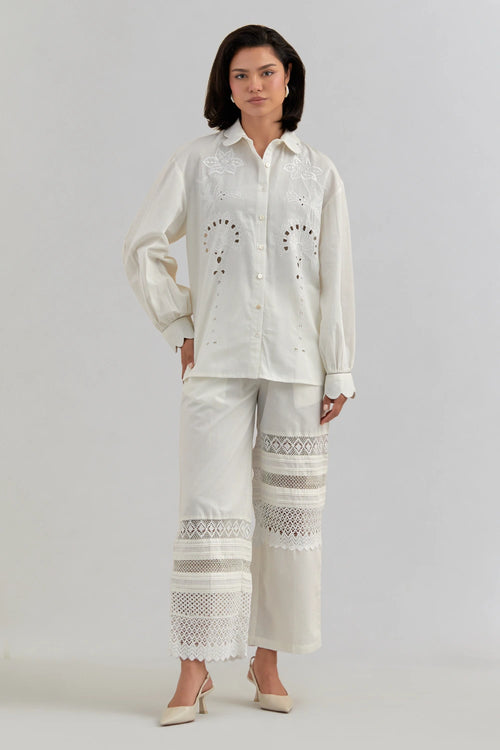 Swan Shirt And Trouser Set