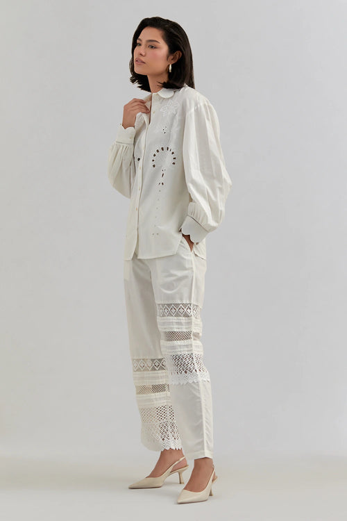 Swan Shirt And Trouser Set
