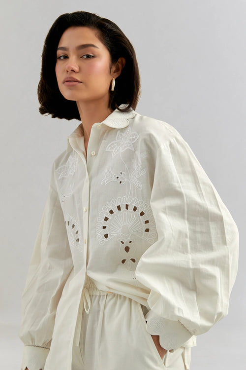 Swan Shirt And Trouser Set
