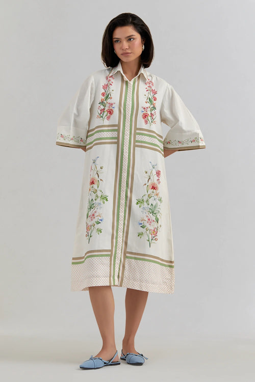 Bouquet Shirt Dress