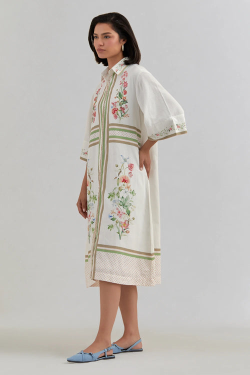 Bouquet Shirt Dress