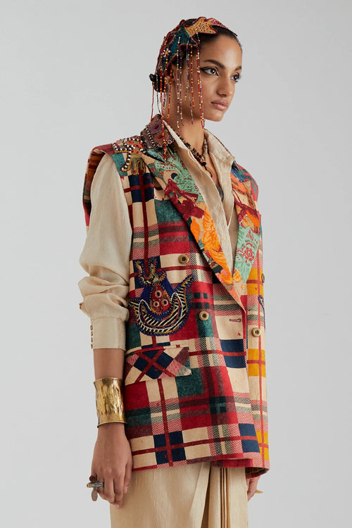 Noori Double Breasted Vest