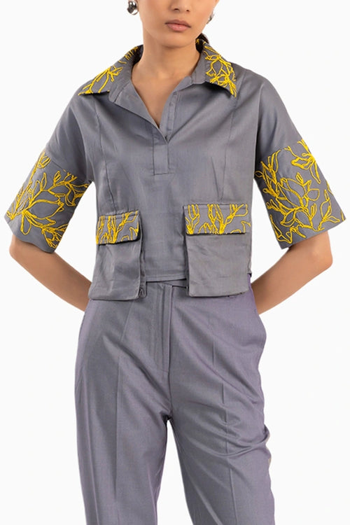 Artemis Grey Top