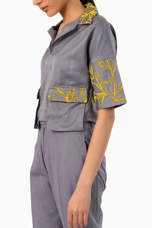 Artemis Grey Top